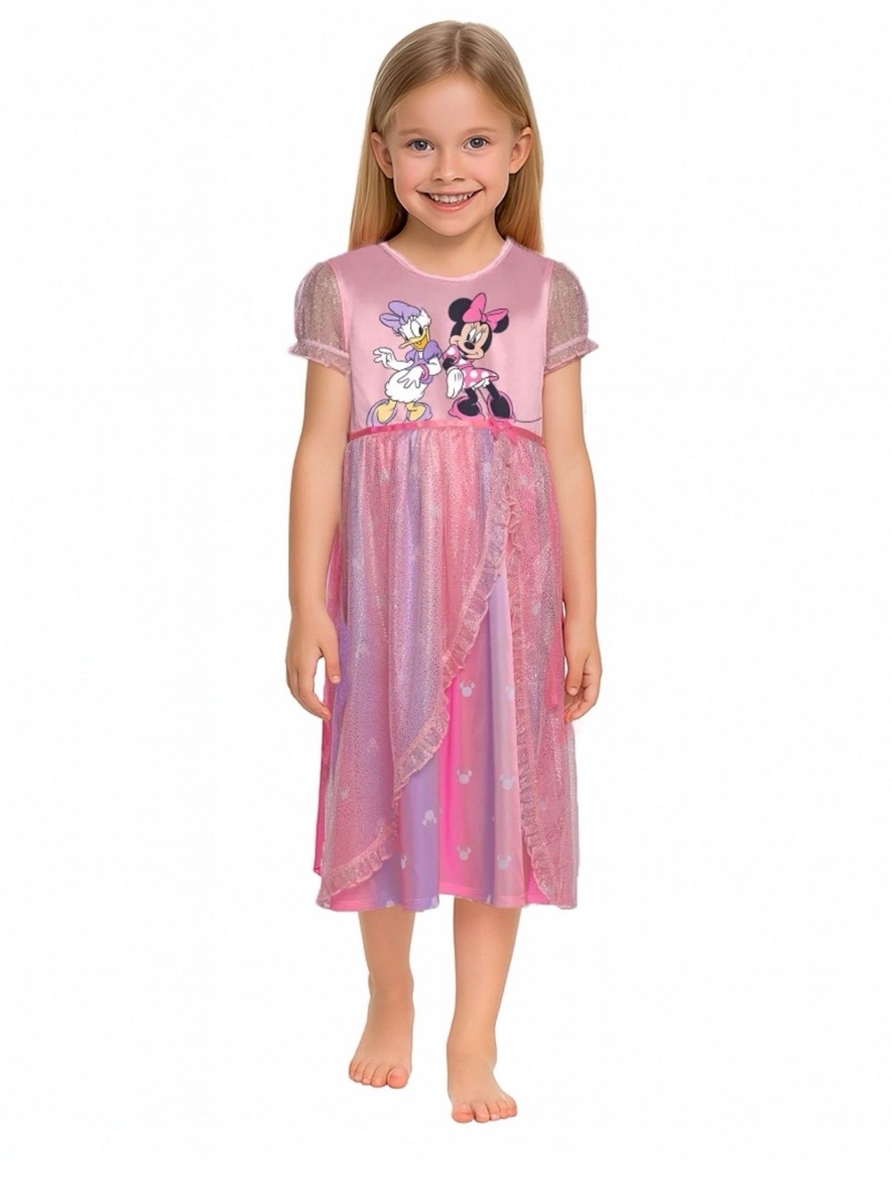 Disney Pink Minnie & Daisy Sparkle Nightgown for Girls